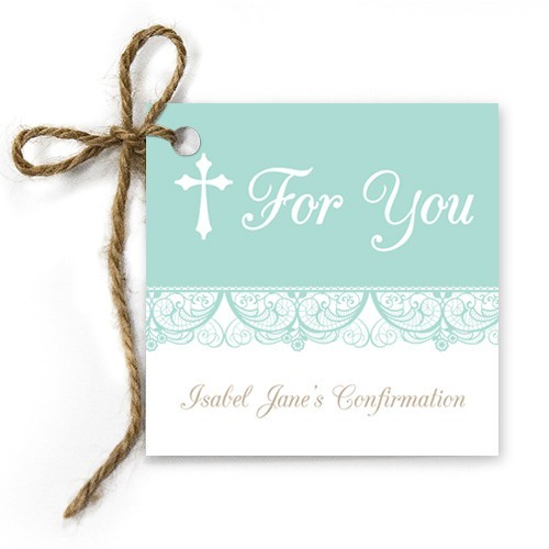 Elegant Lace Confirmation Gift Tags