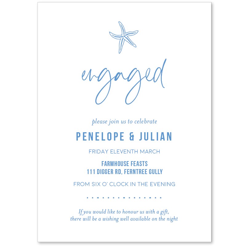 Beach Days Engagement Invitations