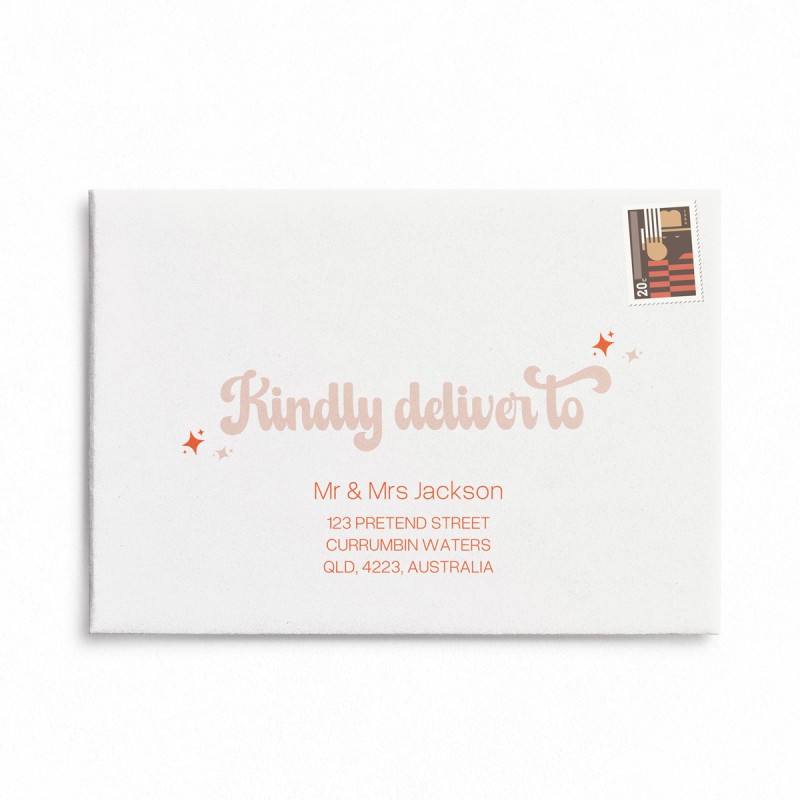 All That Glitters Wedding Envelope Addressing