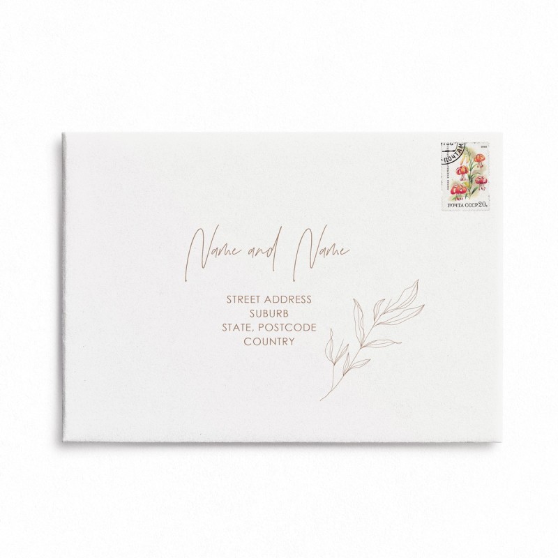 Minimalist Wedding Envelope Addressing