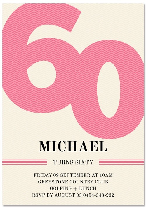 Epoch 60 Birthday Invitations