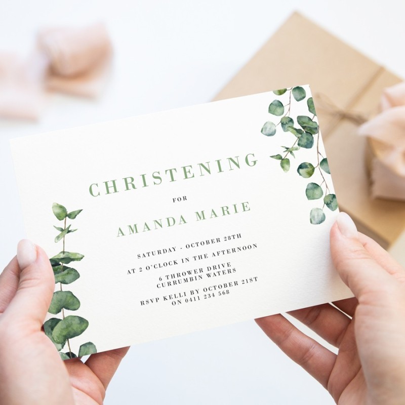 Tree of Life Christening Invitation