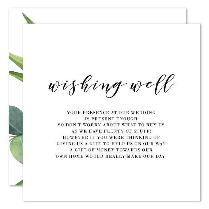 Eucalyptus Leaves Wishing Well Card
