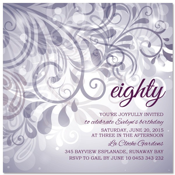 Evelyn Birthday Invitations