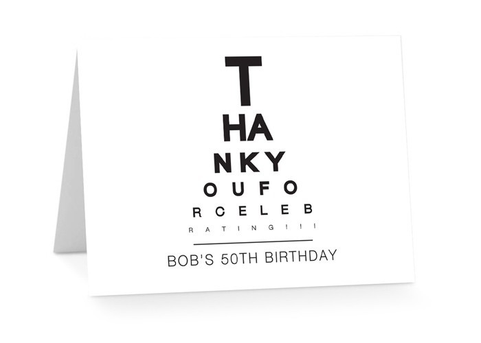 Eyesight Birthday Thank You Cards