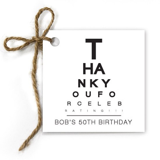 Eyesight Birthday Gift Tags