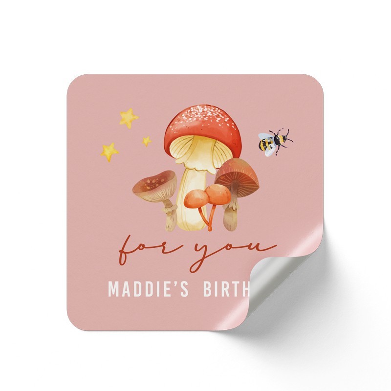 Fairytale Magical Forest Square Stickers