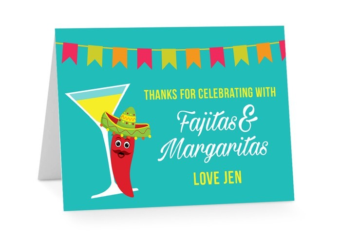 Fajitas Birthday Thank You Cards
