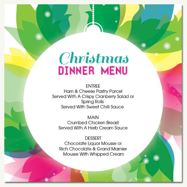 Festive Spirit Menu