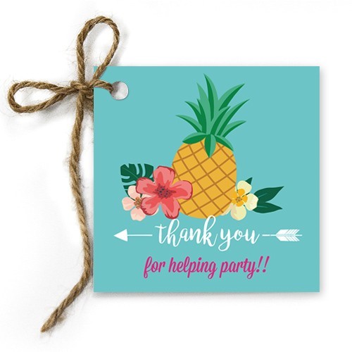 Flamingo Heat Gift Tags