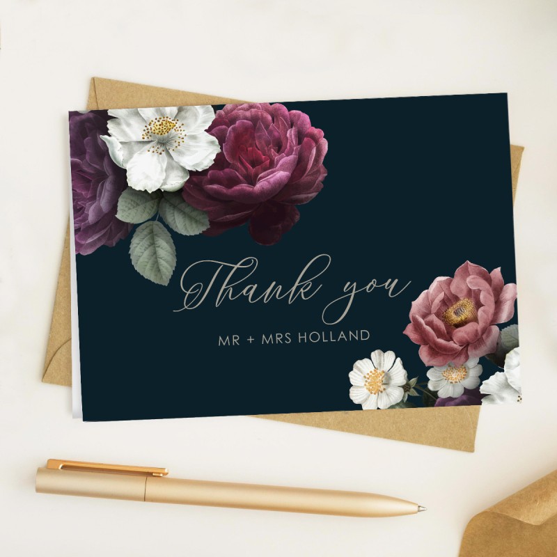 Rose Garden Thank You Cards