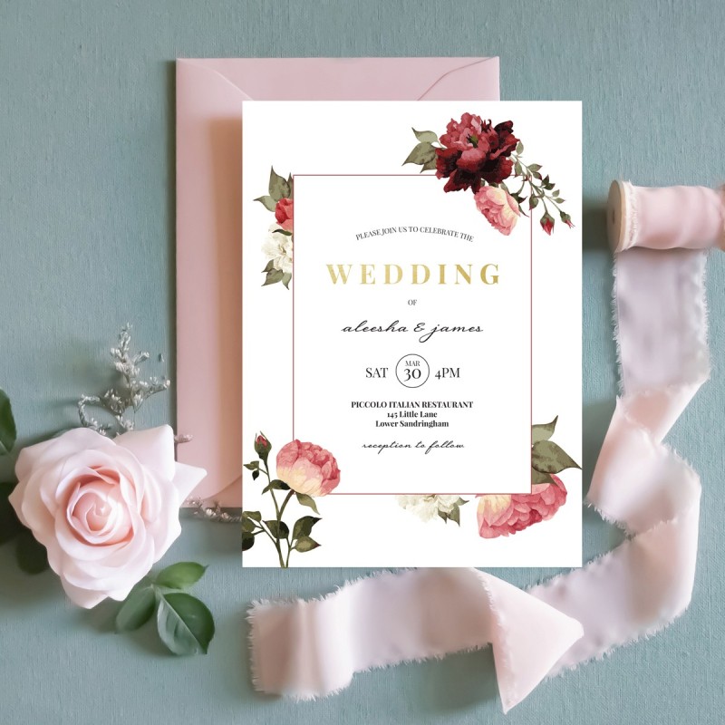 Crimson Wedding Invitation