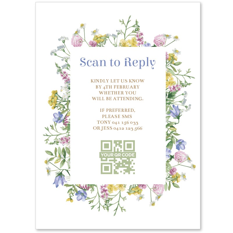 Spring Wildflower RSVP Cards