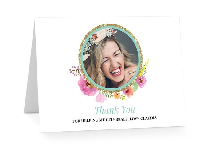 Flowercrown Thank You Card