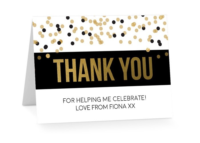 Foiled Fun Thank You Card