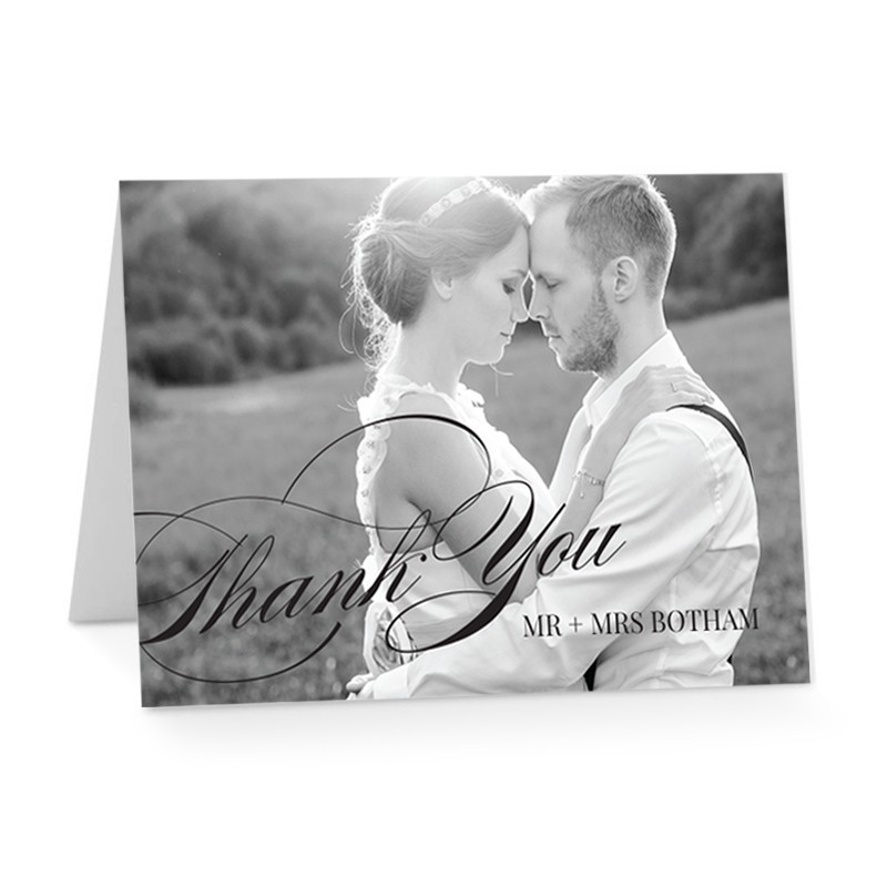 Monochrome Types Photographic Thank You Card