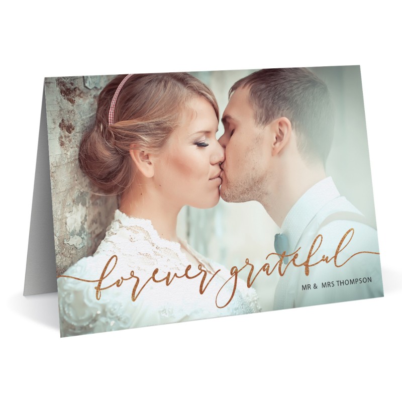 Forever Grateful Wedding Thank You Card