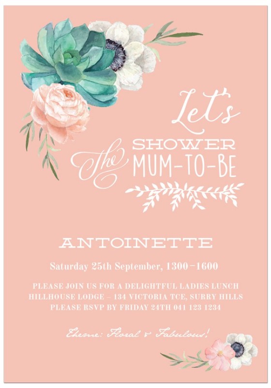 Fruitful Forest Baby Shower Invitations