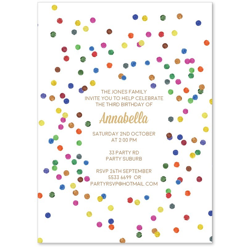 Circles Birthday Invitations