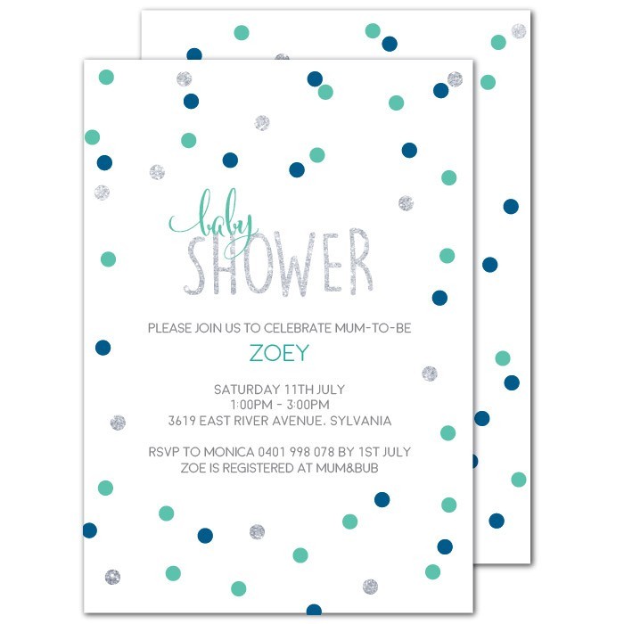 Fun Fleck Baby Shower Invitations