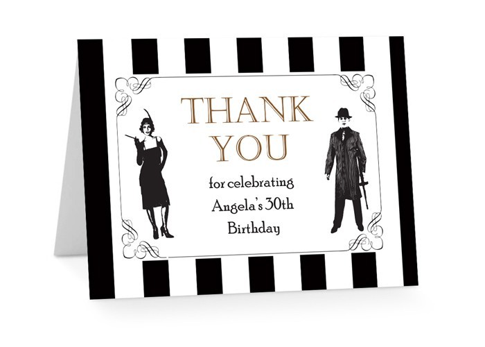 Gangster Birthday Thank You Cards