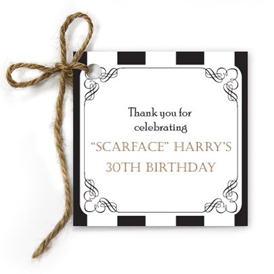 Gangster Birthday Gift Tags