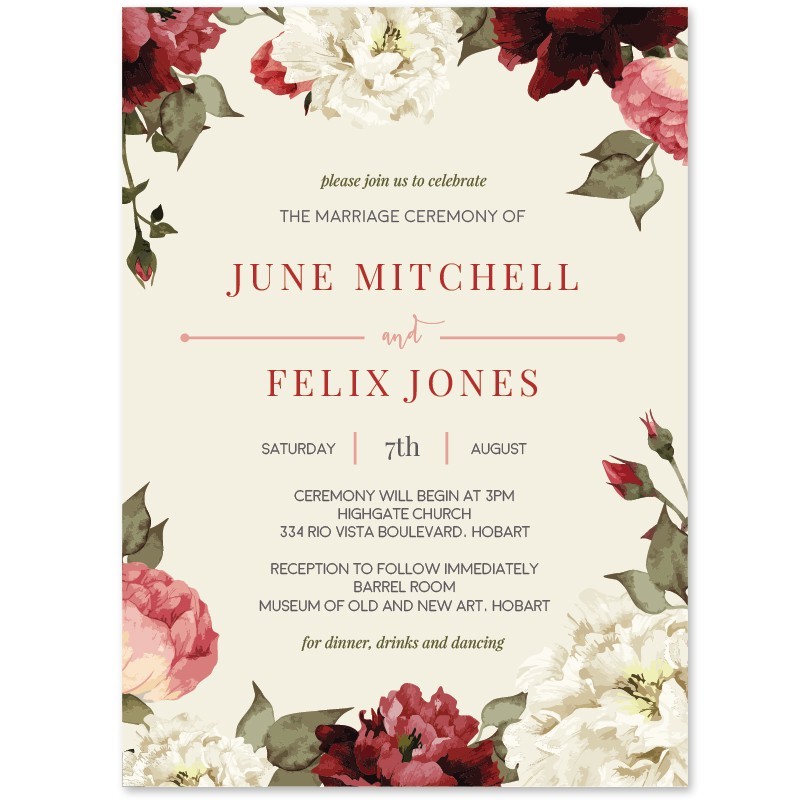 Garden Love Wedding Invitations