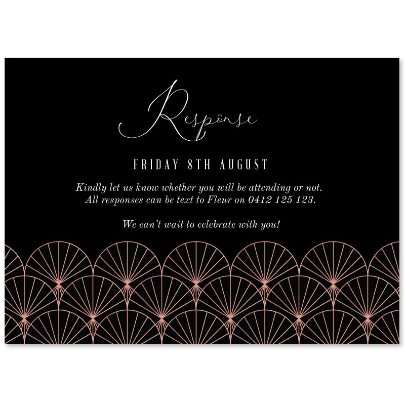 Putting on the Ritz Wedding Response Card