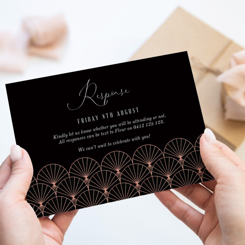 Putting on the Ritz Wedding Response Card