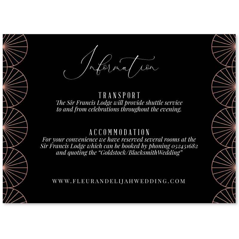 Putting on the Ritz Information Card