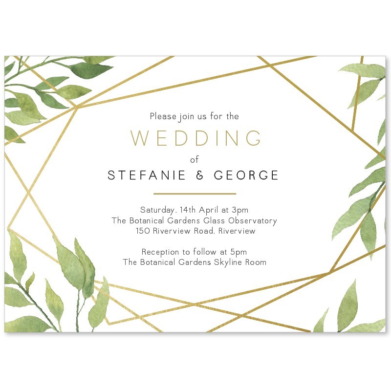 Geo Garden Wedding Invitations