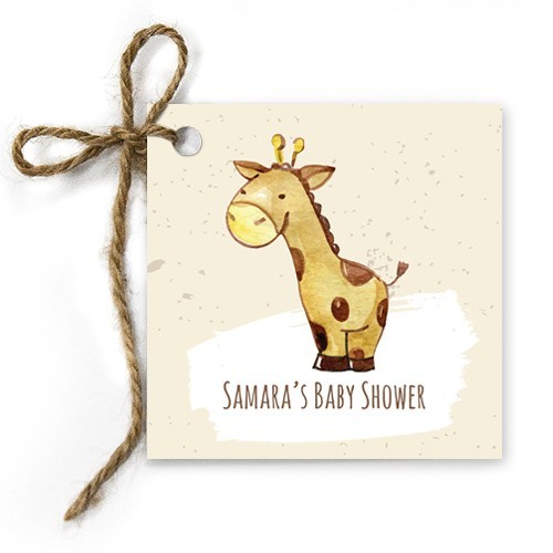Giraffe Baby Shower Gift Tags