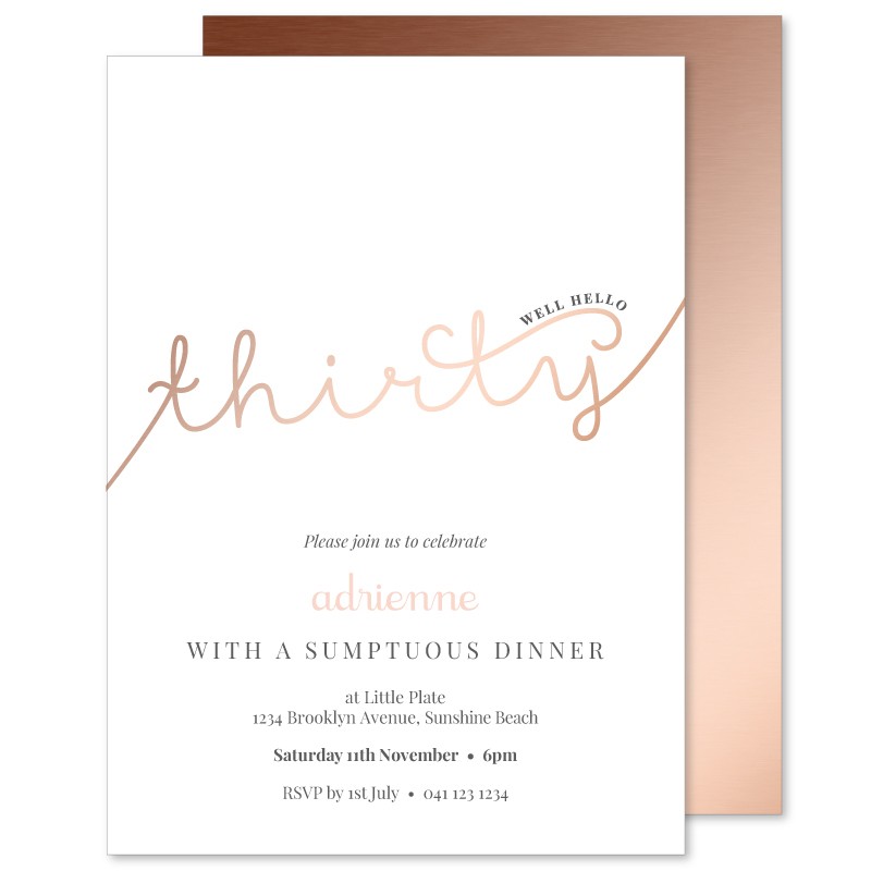 Rise and Shine 30 Birthday Invitations