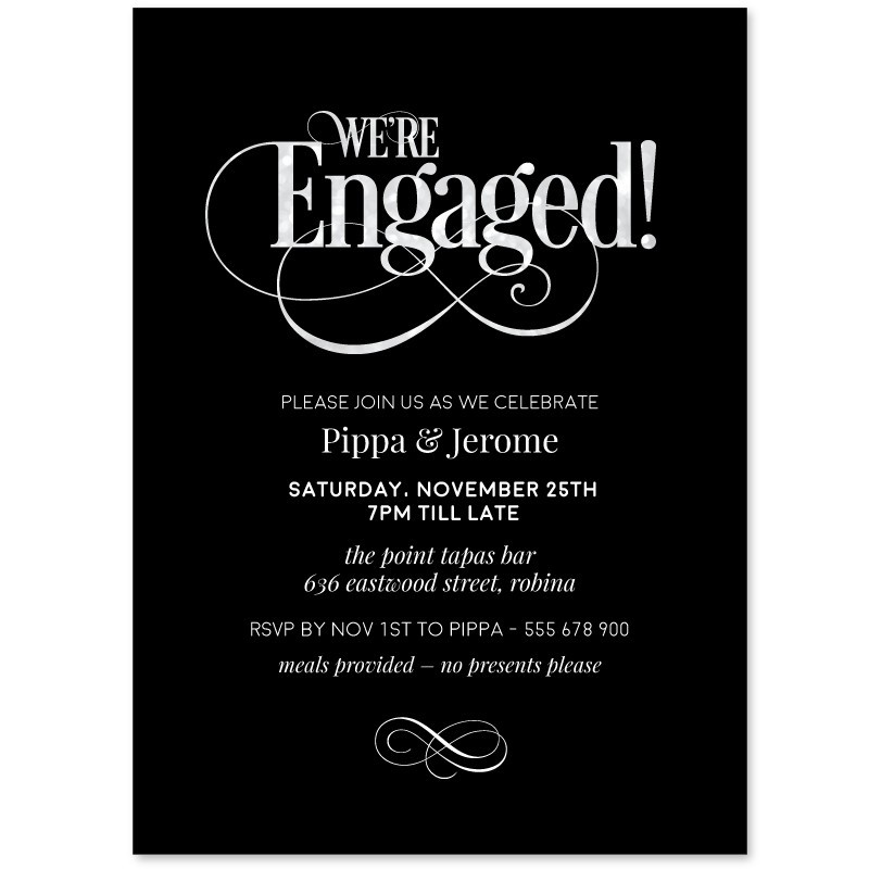 Midnight Dreaming Engagement Invitations