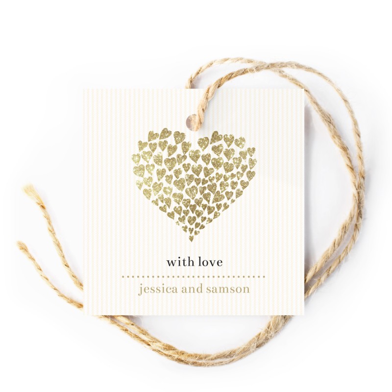 Beating Heart Engagement Gift Tags