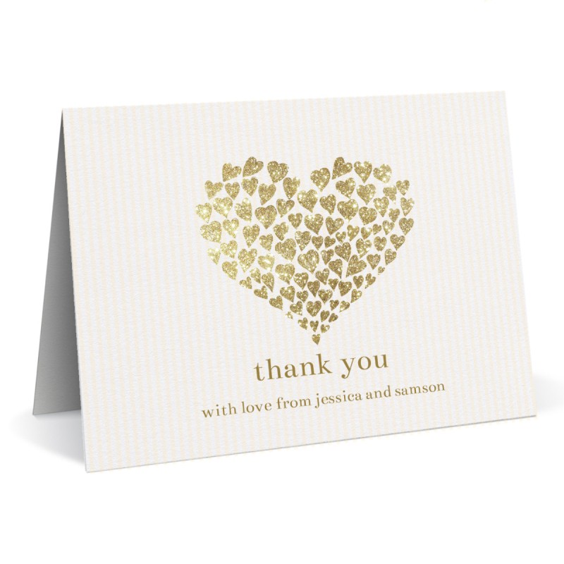 Beating Heart Thank You Cards