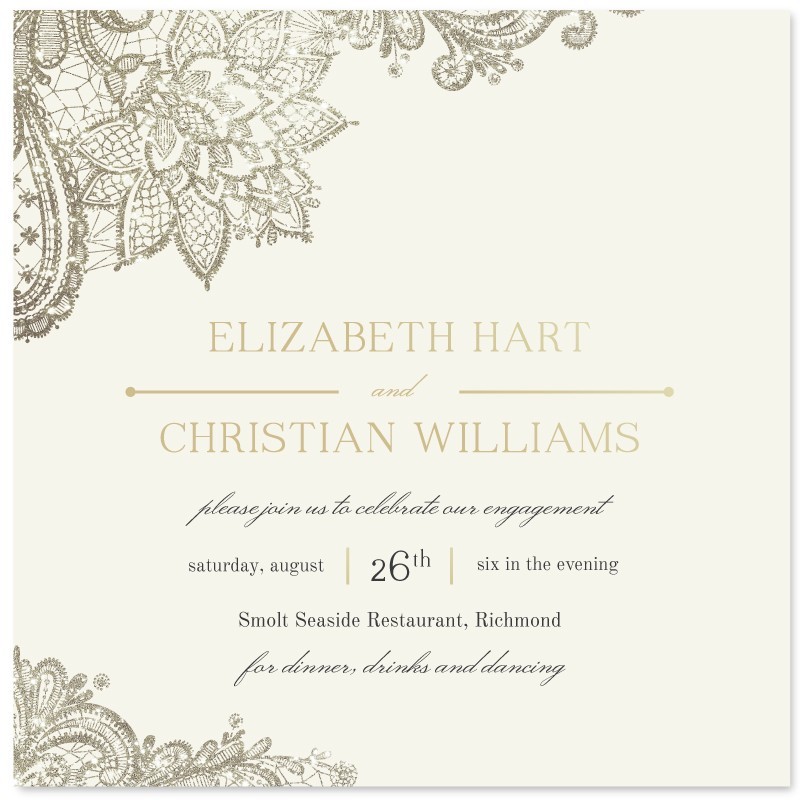 Graceful Engagement Invitations