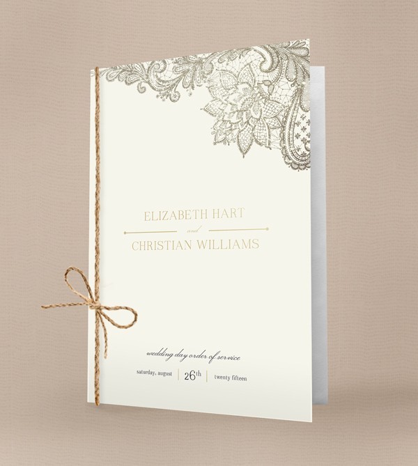 Graceful Order Of Service Booklet Covers