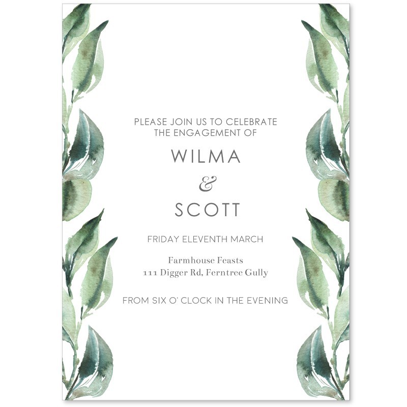Growing Vines Engagement Invitations