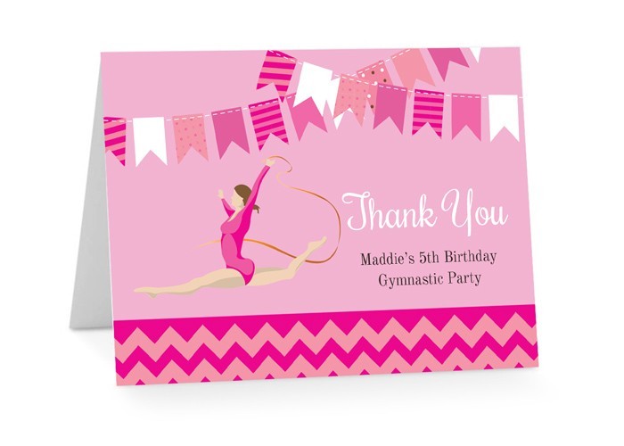 Gymnastics Thank You Cards