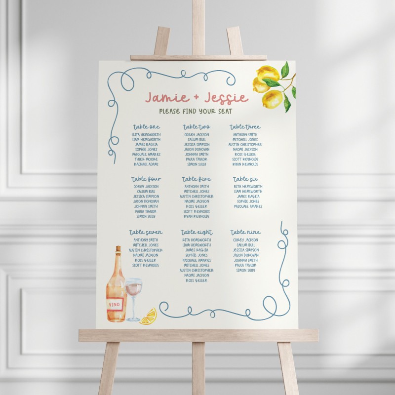 White Lotus Wedding Seating Chart