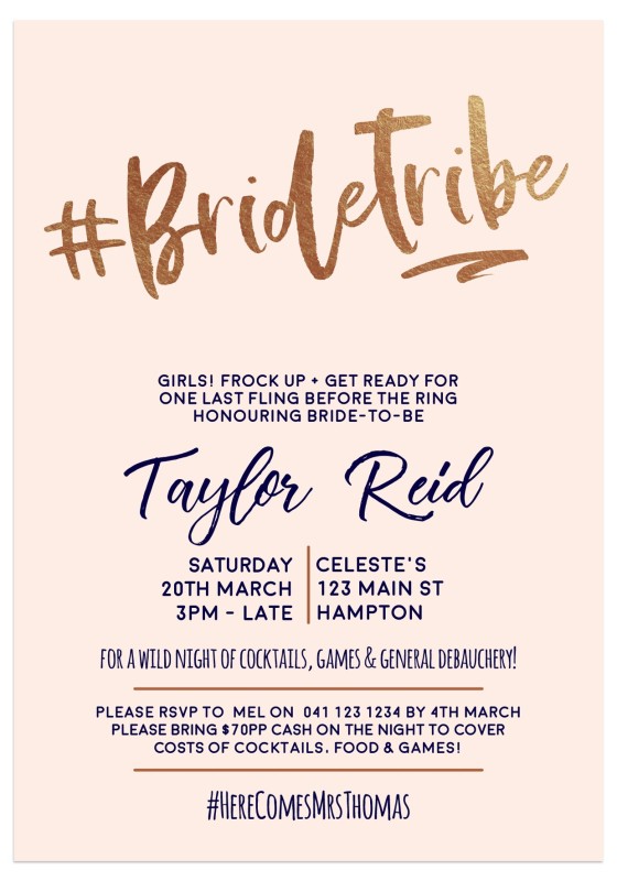 Hashtag Hens Invitations
