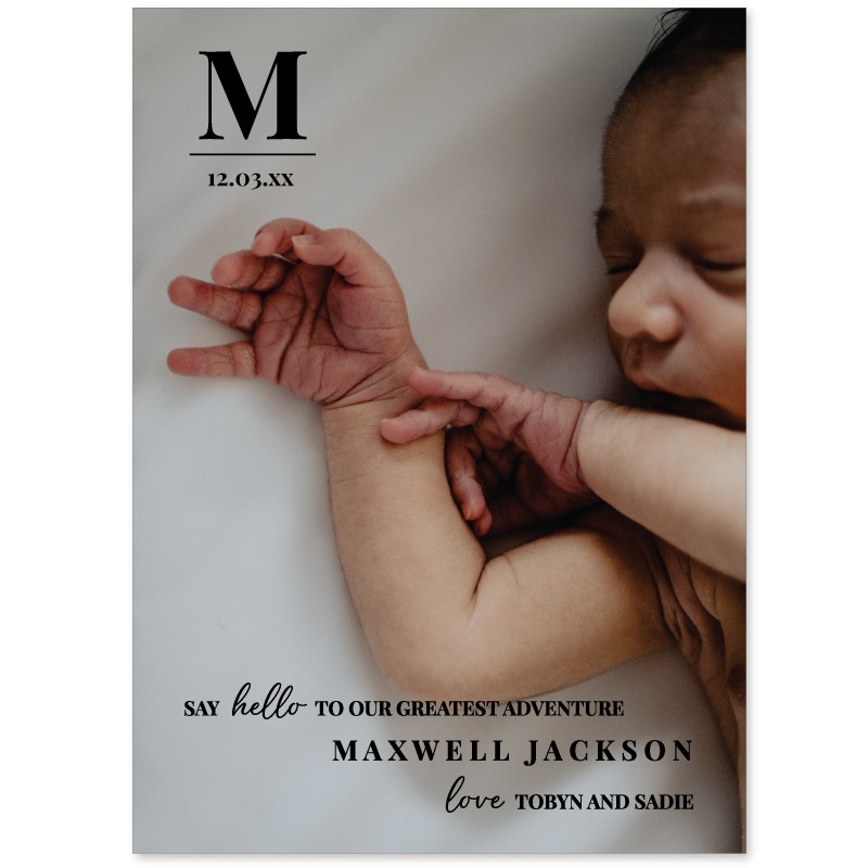Hello Adventurer Birth Announcement Cards