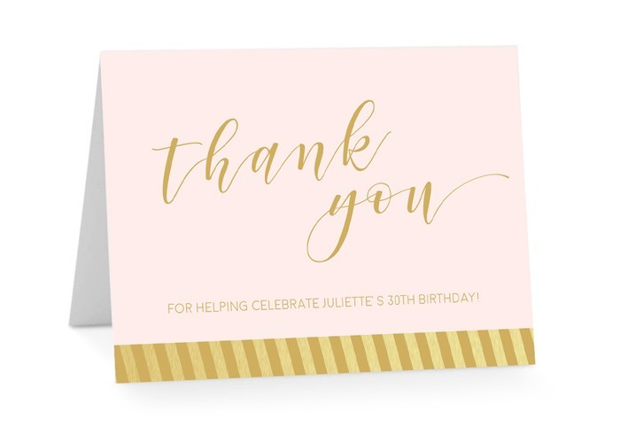 Hello Number Birthday Thank You Card