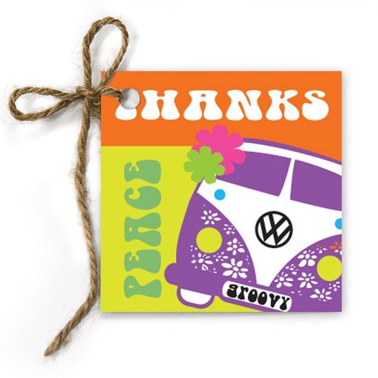 Hippie Heaven Birthday Gift Tags