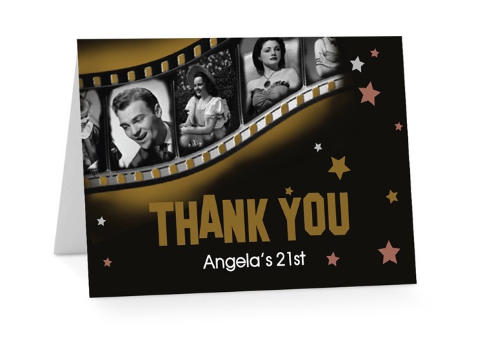 Old Hollywood Birthday Thank You Cards