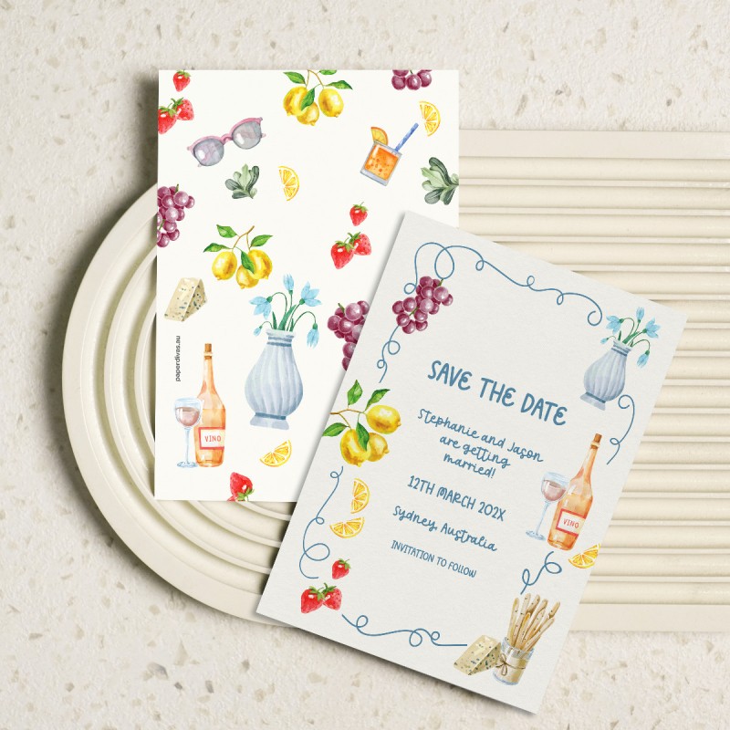 White Lotus Save The Date Cards