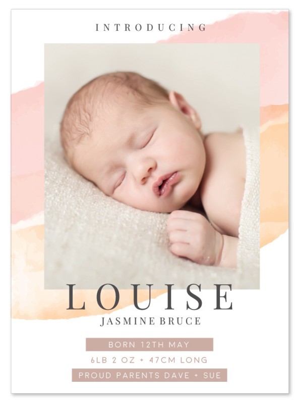 I'm Here Birth Announcement