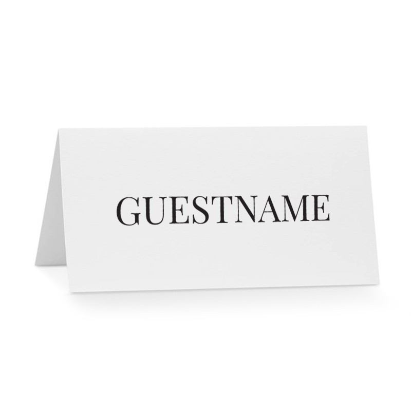 Monochrome Types Placecard