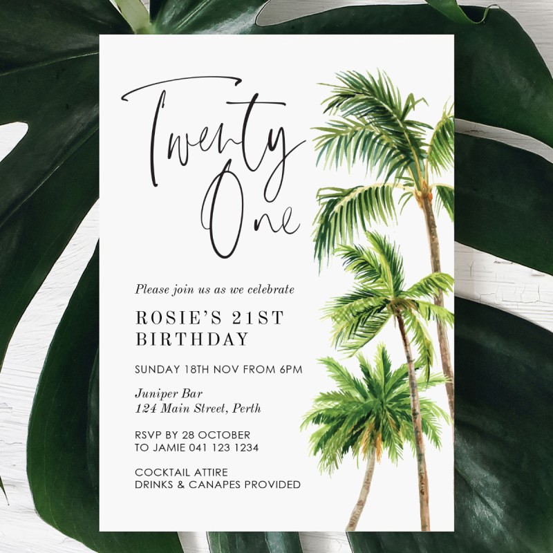 Island Dreams Birthday Invitations